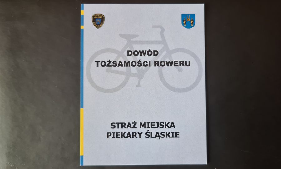 Dowód tożsamości roweru. Straż Miejska Piekary Śląskie 