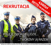 Plakat promujący służbę w Policji. 