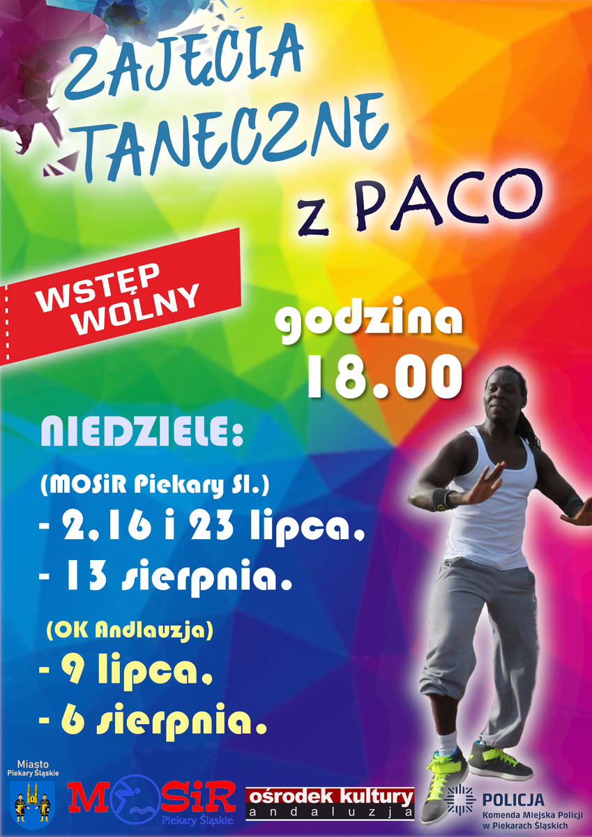 Plakat promujący zajęcia taneczne 