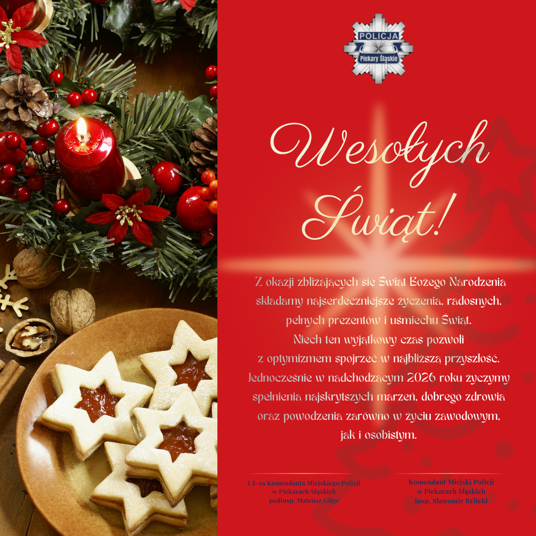  Z okazji zbliżających się Świąt Bożego Narodzenia składamy najserdeczniejsze życzenia, radosnych, pełnych prezentów i uśmiechu Świąt. Niech ten wyjątkowy czas pozwoli z optymizmem spojrzeć w najbliższą przyszłość. Jednocześnie w nadchodzącym 2026 roku życzymy spełnienia najskrytszych marzeń, dobrego zdrowia oraz powodzenia zarówno w życiu zawodowym, jak i osobistym.