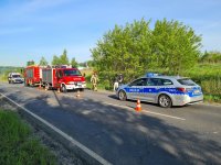 Pojazdy Policji, Straży Pożarnej oraz Pogotowia Ratunkowego podczas wykonywania czynności na zdarzeniu drogowym