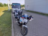 Motocykle służbowe podczas kontroli autokaru