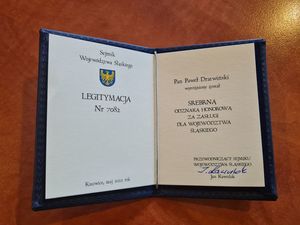 Legitymacja Honorowej Odznaki Zasłużony dla Województwa Śląskiego