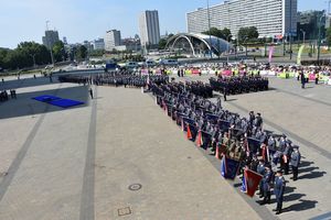 Policjanci zebrani z okazji Święta Policji