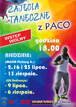 Plakat promujący zajęcia taneczne