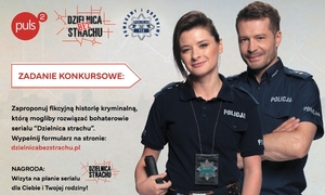 Plakat promujący konkurs dzielnica strachu