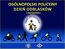 Ogólnopolski dzień odblasków. Plakat promujący akcję