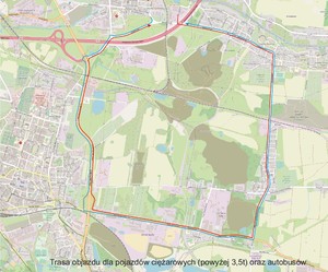 Mapy z objazdami dla pojazdów powyżej 3.5 ton oraz autobusów