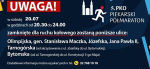 Baner informujący o półmaratonie