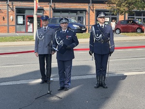 Zdjęcie z uroczystości 85. rocznicy śmierci posterunkowego Wiktora Szwagla