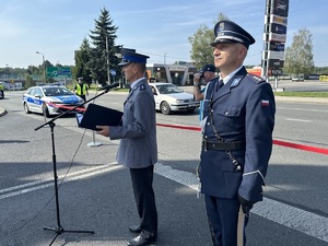 Zdjęcie z uroczystości 85. rocznicy śmierci posterunkowego Wiktora Szwagla