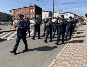 Zdjęcie z uroczystości 85. rocznicy śmierci posterunkowego Wiktora Szwagla