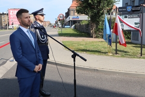 Zdjęcie z uroczystości 85. rocznicy śmierci posterunkowego Wiktora Szwagla