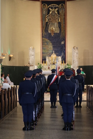 Zdjęcie z uroczystości 85. rocznicy śmierci posterunkowego Wiktora Szwagla