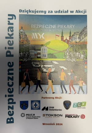 Zdjęcie uczestników podczas akcji &quot;Bezpieczne Piekary&quot;