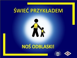 Grafika dwóch osób w odblaskowych elementach