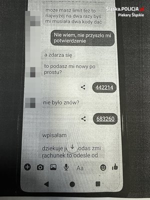 Zdjęcie fragmentu rozmowy na internetowym komunikatorze