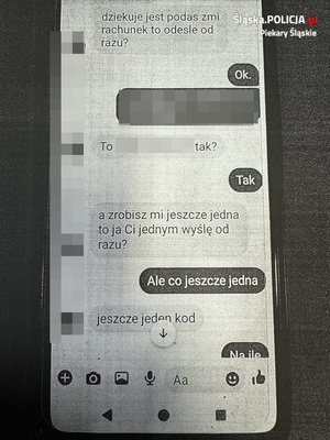 Zdjęcie fragmentu rozmowy na internetowym komunikatorze