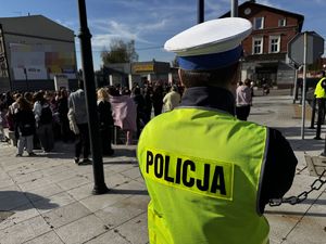 Zdjęcie podczas przemarszu &quot;różowej wstążki&quot;