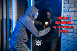 Grafika przedstawia włamywacza