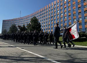 Zdjęcie policjantów podczas uroczystości