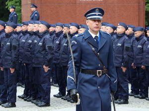 Zdjęcie policjantów podczas ślubowania
