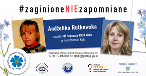 Grafika przedstawiająca wizerunek zaginionej