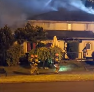 Zdjęcie restauracji podczas pożaru