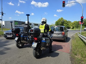 Zdjęcie policjantów na motocyklach