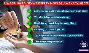 Grafika z radami dotyczącymi jak nie dać się oszukać