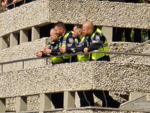 Zdjęcie policjantów podczas uroczystości ślubowania