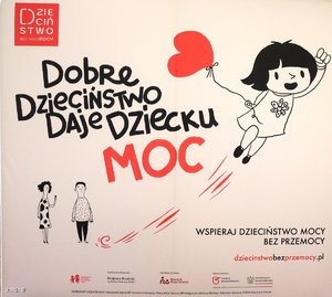 Dzieciństwo bez przemocy. Grafika z dzieckiem