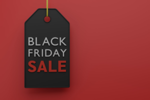 naszywka ubraniowa z napisem black friday sale
