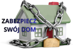 grafika przedstawia dom zabezpieczony łańcuchem