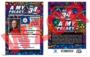 Wzór identyfikatora wolontariusza WOŚP