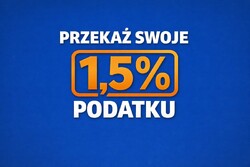 napis przekaż swoje 1.5%  podatku