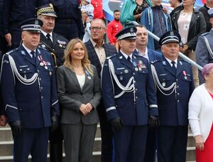 Zdjęcie policjantów podczas uroczystości z okazji Święta Policji
