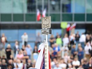 Zdjęcie policjantów podczas uroczystości z okazji Święta Policji